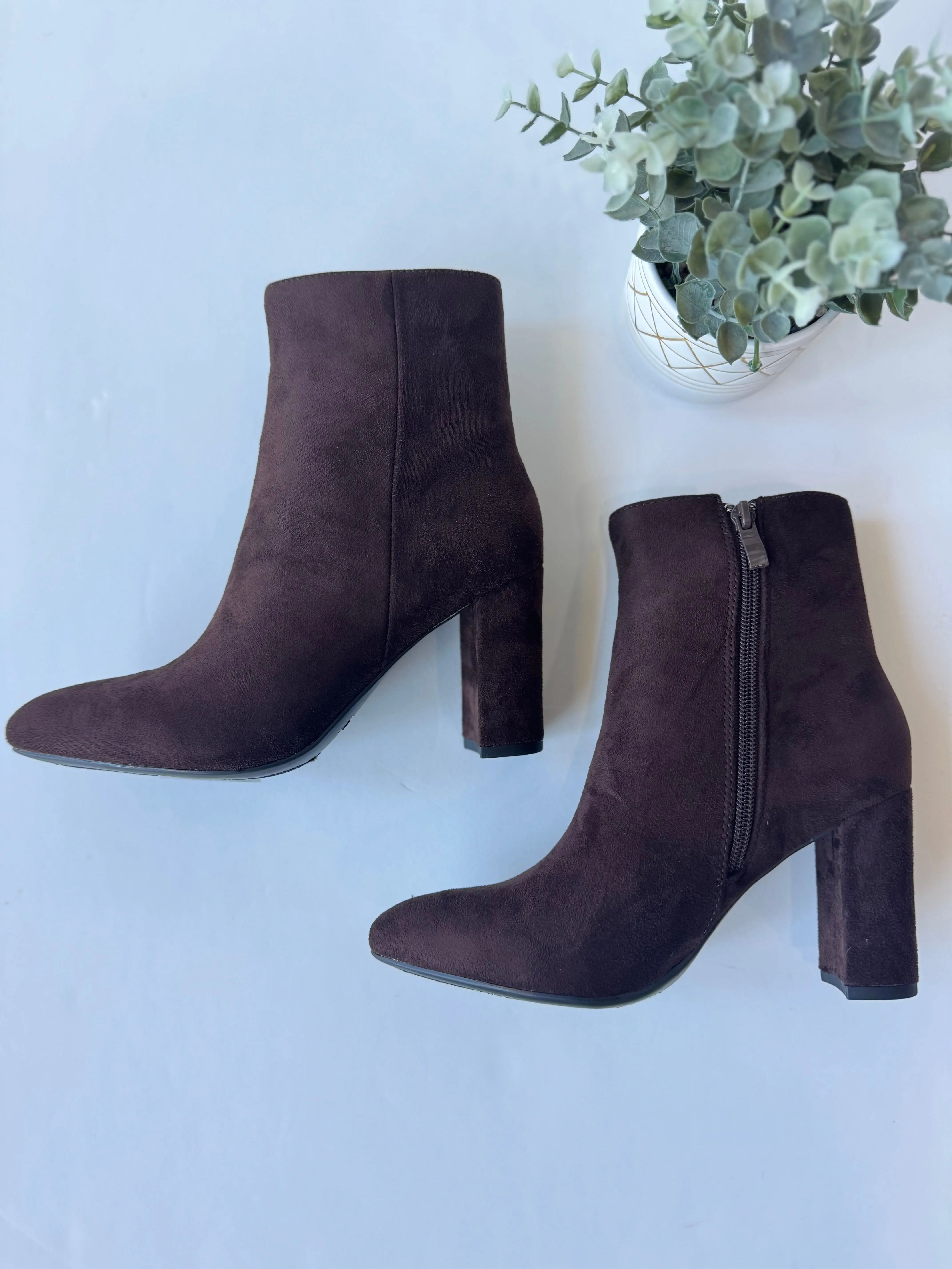 Chocolate ankle bootie