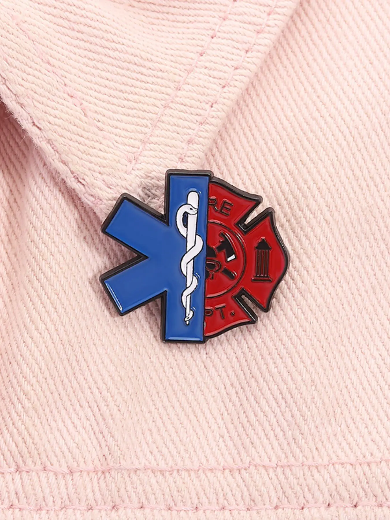 First Responders Firefighters EMT Enamel Pin Medical Staff Star of Life Metal Brooch Clip Lapel Backpack Badge Fashion Jewelry Accessories Gift for Friends Durable Metal Pins Men Accessories Alloy Brooch Pin