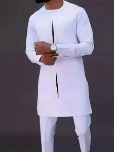 Muslim Ethnic Clothing New African Men's Casual Dress Set, Traditional Style, Comfortable Fit, Perfect for Daily Wear