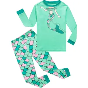 F-NG18   Kids & Toddler Girls Boys Pajamas 2 Piece Pjs Set 100% Cotton Sleepwear