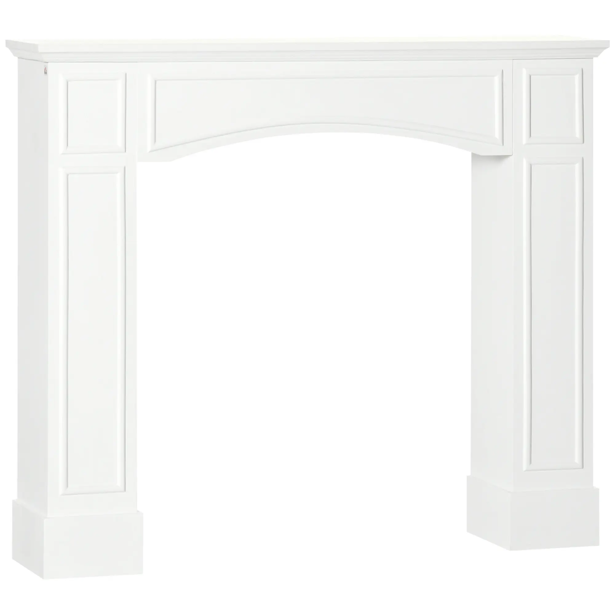 HOMCOM Modern Fireplace Mantel, Surround Mantels for Fireplace with Decorative Pattern Interior Width 29" White