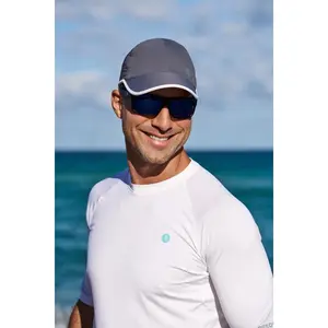 Unisex Lenny Adjustable Sports Cap | Carbon/White