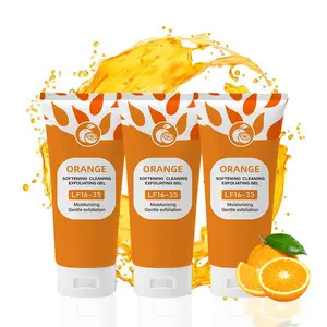 Orange Scented Exfoliator Clear Gel Gentle Exfoliation Exfoliating Gel Nourishing Moisturizing Deep Cleansing Face Body Suitable for All Skin Types - Cleanser