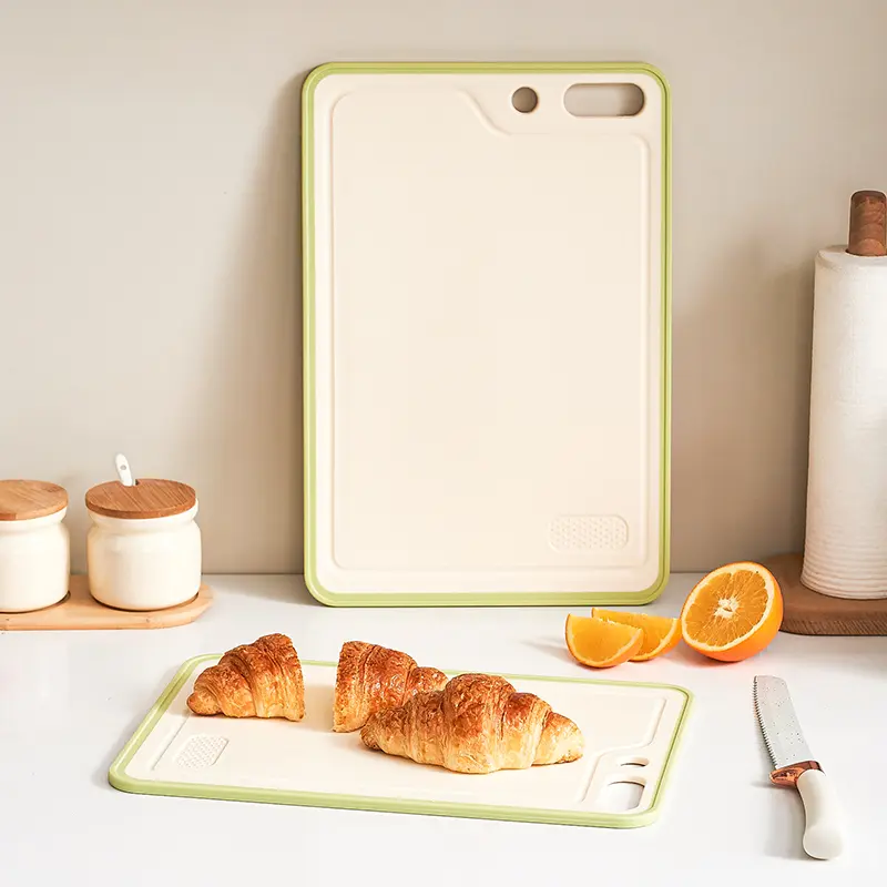 Large Double-Sided Chopping Board - 15.8"x10.6"x0.6" Kitchenware Chopping Block, BPA-Free, Non-Slip Silicone Edges for Stable Chopping, Stylish Green Design, Nontoxic Chopping Boards, Bacteria-Free Chopping Boards#SummerWins #DealsForYouDays