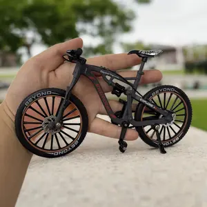 1:6 Scale Die-cast Alloy Miniature Mountain Bike Model, 1 Count Desktop Decoration,  Desktop Ornament for Cycling Enthusiasts, Collectible Figurines