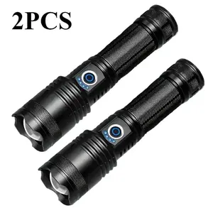 Rechargeable LED Flashlights, 2/4 Pack 9000LM Super High Lumens Torch, Zoomable 3280FT Long Range, 5 Light Modes with SOS Strobe, IPX7 Waterproof Adjustable Powerful Handheld Flash Light for Home, Camping, Hiking & Outdoor Emergencies