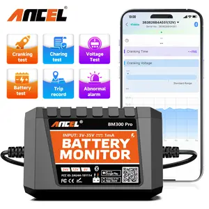 ANCEL BM300 Pro Bluetooth Battery Monitor | 6V/12V/24V Battery Health, Cranking & Charging Test, IP67 Waterproof for Car/Truck/Motorcycle/Boat