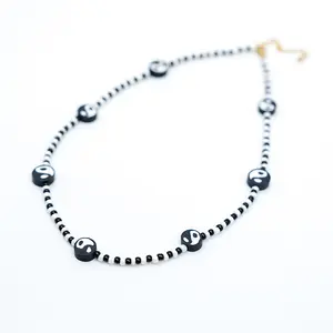 Shmart Handmade Chinese Style Black and White Contrast Tai Chi Lucky Necklace