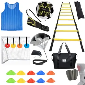 23-Piece Soccer Training Accessories Set, Training Equipment, Includes Agility Ladder, Sports Backpack, Portable Bag, Football Markers, Goal Targets, Outdoor Practice