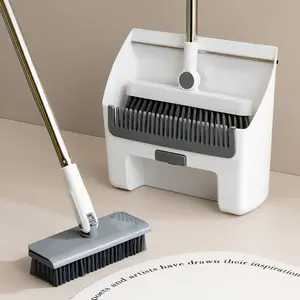 3 in 1 Home Cleaning Kit, 3 Counts/set Soft Bristle Broom & Dustpan & Brush Combo, Non-stick Hair Cleaning Brush for Home, Office, School, Dormitory, Broom And Dustpan