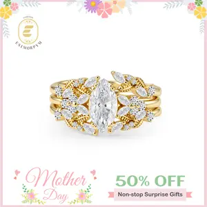 Moissanite 1.6ct Forest Hymn Ring Vintage Moss Agate Band Stackable Ring Cluster Bridal Ring Set Perfect Birthday Engagement Wedding Anniversary Christmas Gift Princess Chunky bff mothersdaygift