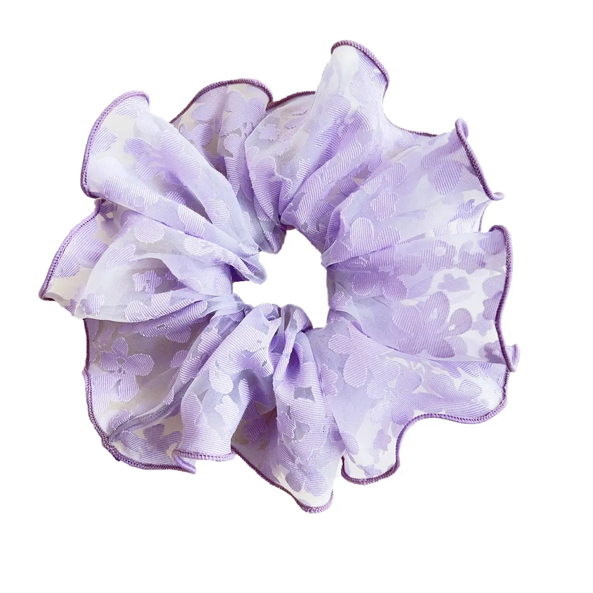 Large Scrunchies Fresh Style Double Layer Hair Tie Fashion Lace Bun Hair Rope Hair Band