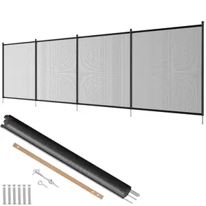 VEVOR Pool Fence, Summervibes,Summervibes, 4 x 12 FT Pool Fences for Inground Pools, Removable Child Safety Pool Fencing, Easy DIY Installation Swimming Pool Fence, 340gms Teslin PVC Pool Fence Mesh Protects Kids and Pets
