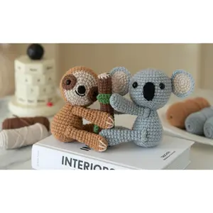 Sloth and Koala Amigurumi DIY Crochet Kit Wizardi F07N8-M207