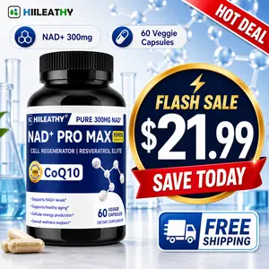 HIILEATHY NAD+ PRO MAX – Premium NAD+, CoQ10 & Resveratrol Blend | Women’s Daily Wellness & Vitality Support