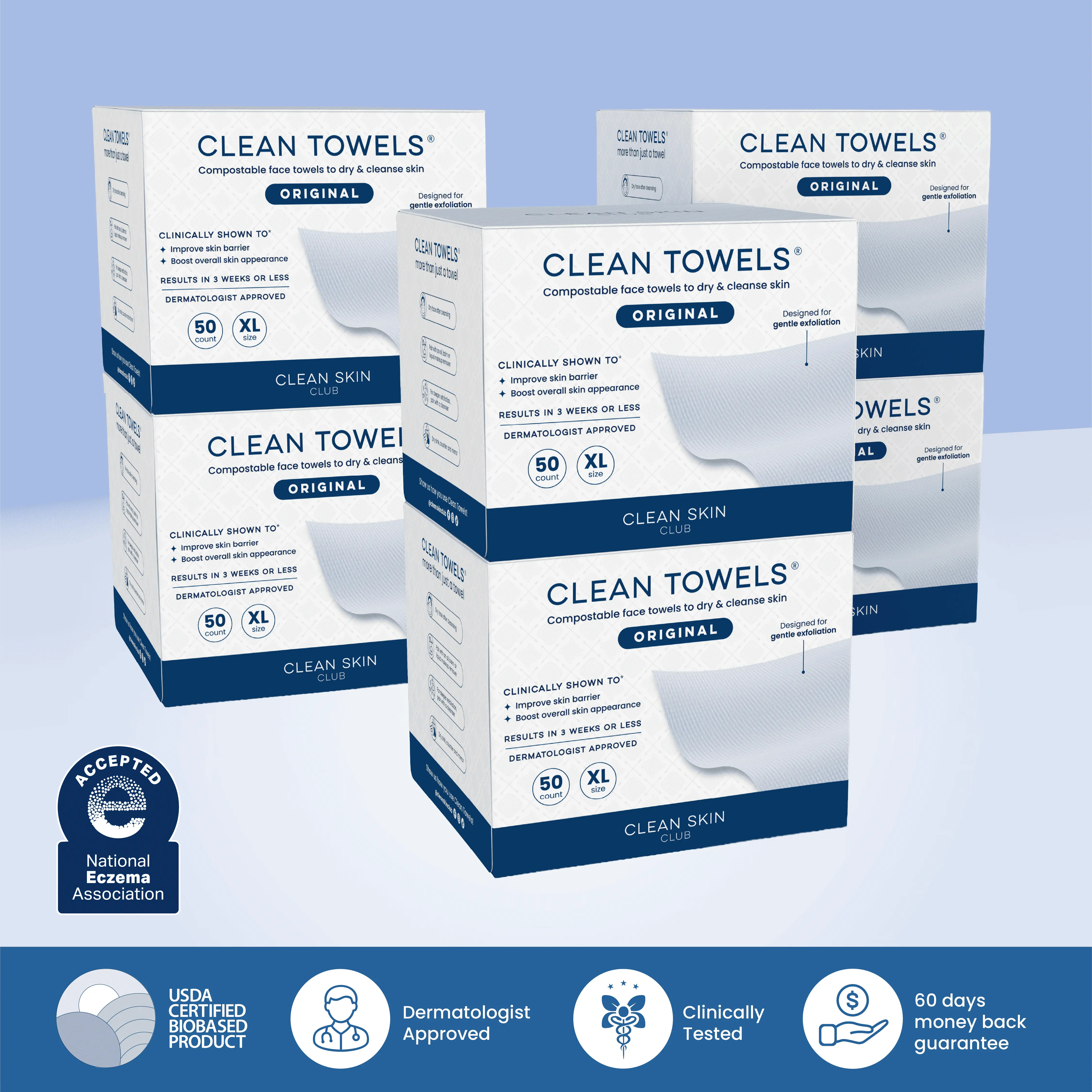 Clean Skin Club Clean Towels XL 6 pack