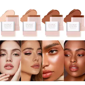 Sam Sugar Foundation Stick Long-Lasting Concealer Oil Control Moisturizing Hydrating Buildable Coverage Natural Look, Makeup Base for Flawless Skin Finish