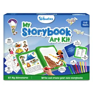 Skillmatics Storybook Art Kit - DIY Craft & Writing Kit with 300+ Stickers, Scrapbooking & Journal Activity, Gifts for Kids Ages 5 to 10