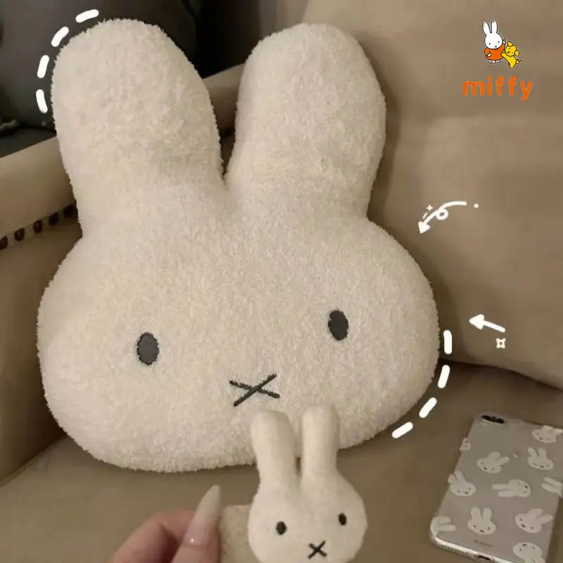 Cute Miffy Plush Doll 40cm Cartoon Comfortable Stuffed Toy Pure White Soft Sofa Pillow Anime Accessories Gift for Girl and Child