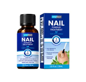 Wisholy 1% Tolnaftate Plant-Based Nail Solution, Gentle Care for Thick & Brittle Nails, 1.01 Fl Oz - Hongos en las uñas