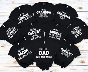 The Rules Family Matching T-shirt, DIY Funny Party Tees, Family Group, Matching Siblings, DIY Family Vacation Shirt