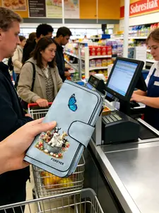 1pc Little Lamb Women'S Long Wallet, Multi-Functional Wallet, Portable Snap Closure Coin Purse, Birthday Gift and Daily Commute for Butterfly lovers, Playful Design, Perfect Holiday Gift, Perfect for Outdoor, Travel, and Family Use3.26PYT-7