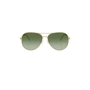 Tory Burch Aviator Sunglasses in Yellow Gold & Green