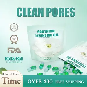 Roll&Roll Korean Natural Makeup Remover Oil – Makeup Removal Set, Suitable for All Skin Types, Mini Makeup Remover Oil Easy & Mess-Free Makeup Removal