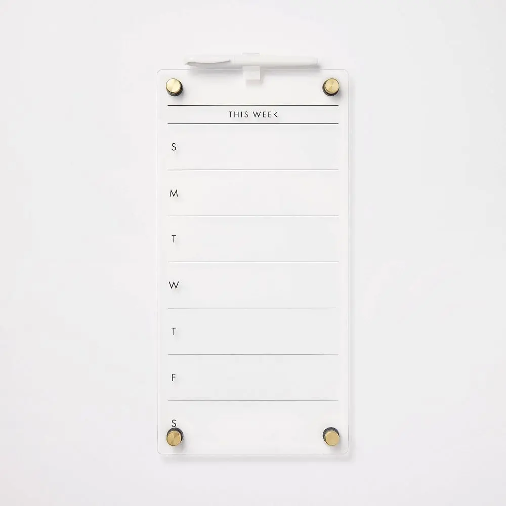 8"x16" This Week Acrylic Dry Erase Calendar - Threshold