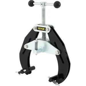 Summervibes VEVOR Pipe Clamp, 2 to 6 in, High Strength Ultra Clamp with Quick Acting Screws, Steel Pipe Alignment Tool with Lightweight Design, Black