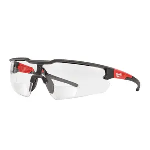 Clear +1.50 Bifocal Safety Glasses Magnified Anti-Scratch Lenses