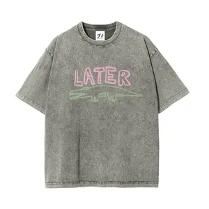 "Later Gator" Sarcastic Meme Washable Direct-to-Garment Tee Vintage 260g Heavyweight Cotton Unisex Loose Fit Casual Streetwear Shirt