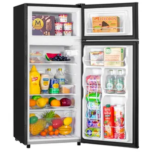 MANASTIN 4.5 Cu.ft Mini Fridge with Freezer, Small Fridge with 2 Doors for Office, Kitchen, Dorm and Bedroom, Mini Refrigerator with Adjustable Shelves