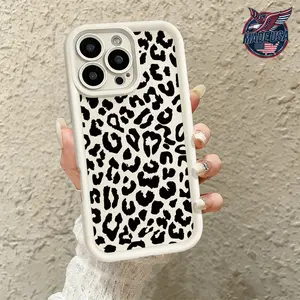Cute Leopard Cheetah Print Aesthetic Animal Pattern for iPhone 17 16 15 14 Pro Max 13 12 11 Air XR XS Plus Slim Shockproof Protective TPU Cas