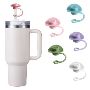 5 Pack Straw Cover Cap for Stanley Cup 30 40 oz, Silicone Straw Toppers Cowboy Hat, Tumbler Cup Accessories,10mm Cute Straw Cover Cap for Stanley Cup Accessories for Man & Woman Gift