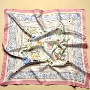 Wonderland Scarf, Silk hair scarf, hair accessories