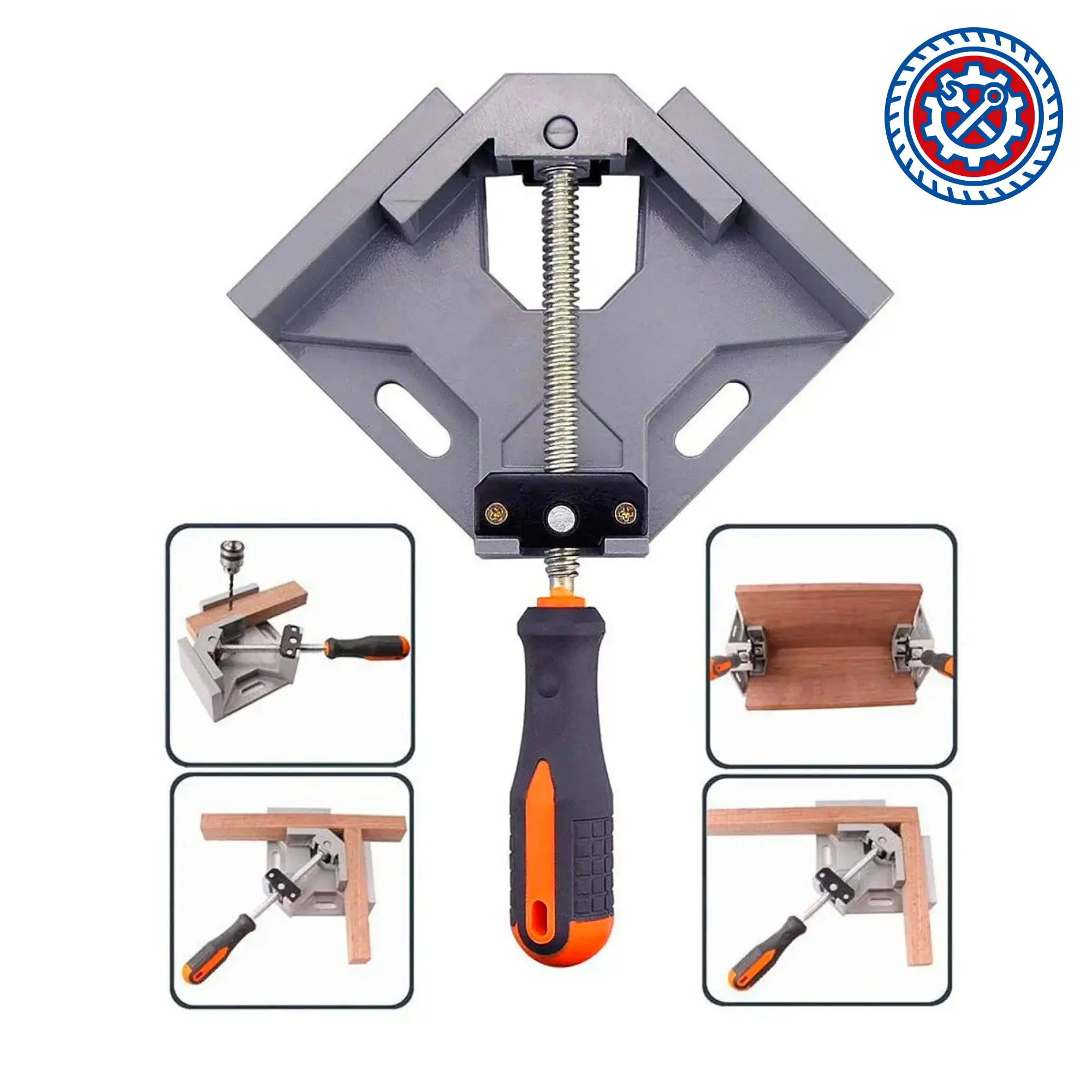 Corner Clamp 4pcs 90 Degree Right Angle Clamp with Adjustable Aluminum Alloy Swing Jaw, 90° Single Handle Clamps Woodworking Tool for Welding, DIY, Wood Working