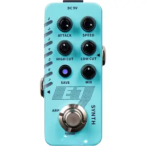 E7 Polyphonic Guitar Synth Pedal  Synthesizer, 7 Guitar Synthesizer  with Individual Arpeggiator And 7 Preset Slots, High/Low Frequency Cut, Attack, Speed Function