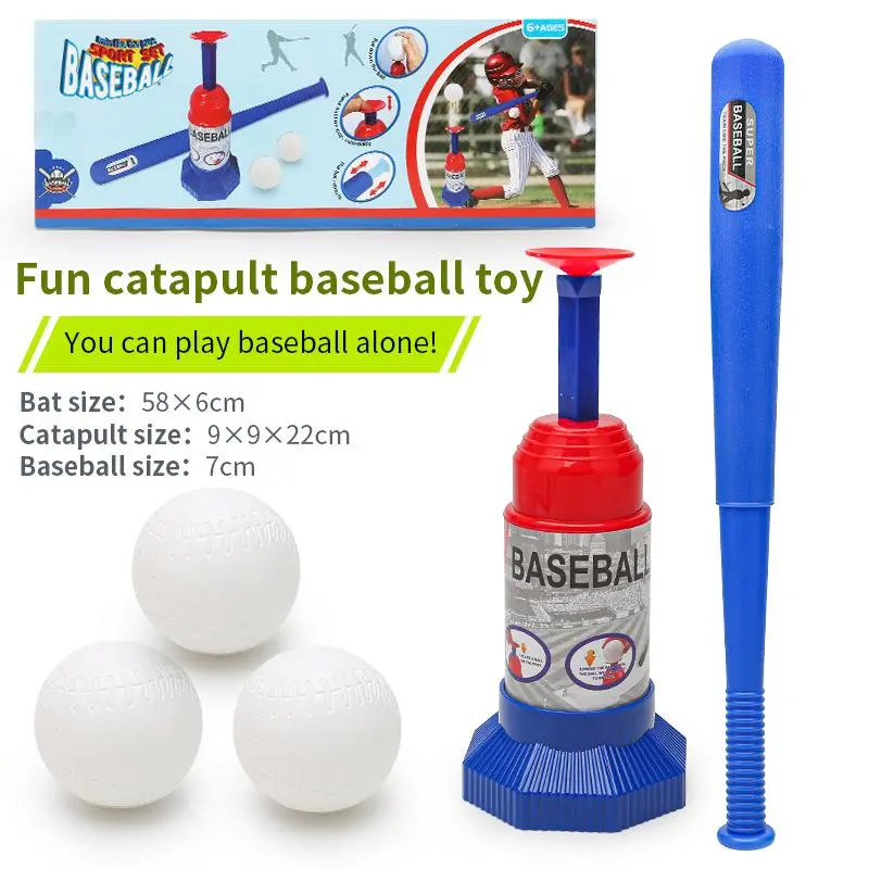 Baseball Training Equipment Popper Bundle with 3 Mini Balls - A Mini Size, Unisex Solo Hitting Aid for All Skill Levels that Boosts Hand-Eye Coordination, Tested to Work
