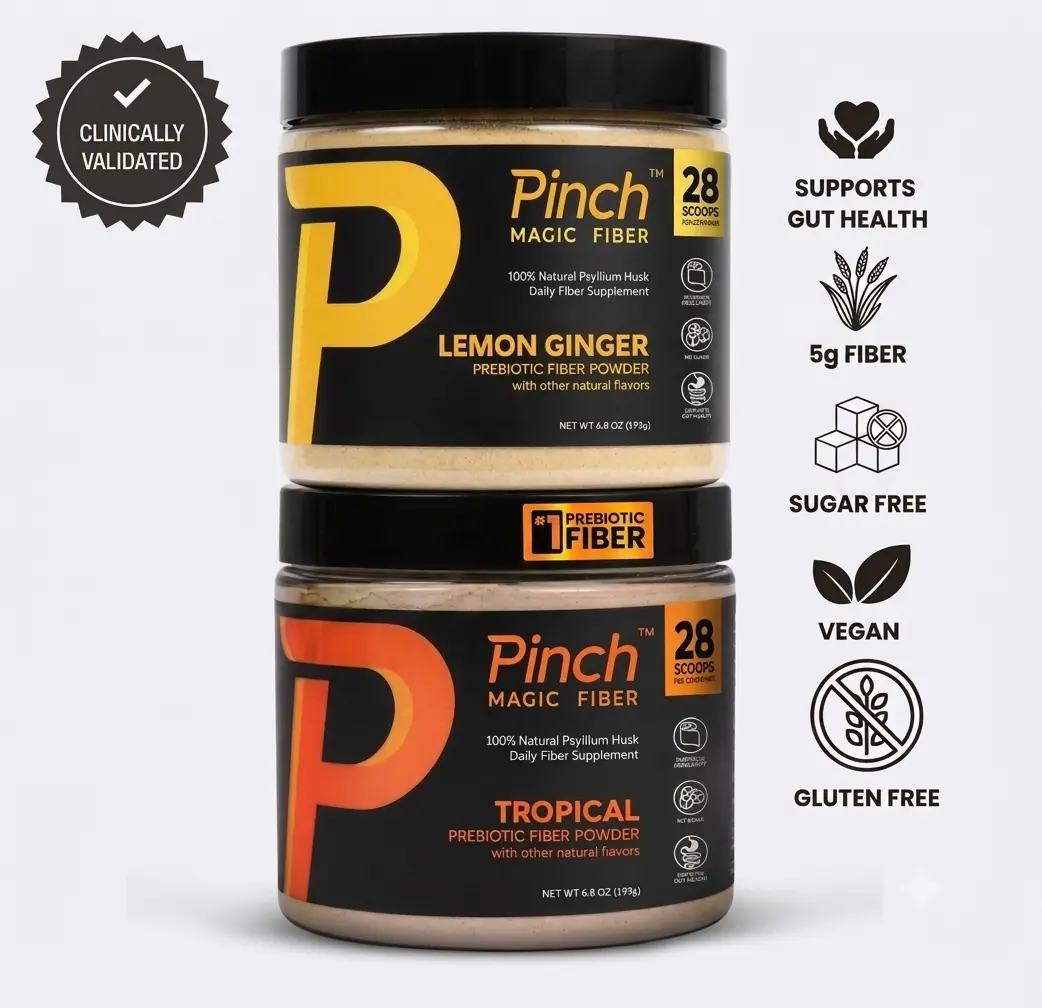 Pinch Magic Fiber Powder (4-week supply) Sugar free & Ultra Pure Psyllium Husk Support