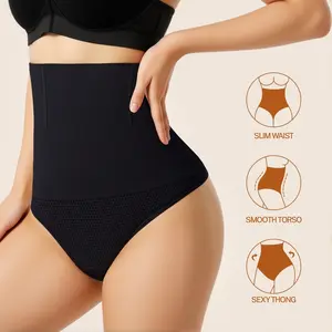 DODOGOGO Firm All-Day Lift Shapewear High-Waisted Tummy Control Thong Women's Compression Underwear Sexy Comfort with Minimalist Design  Perfect for Daily and Party Wear
