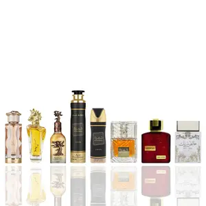 Lattafa Fragrance Gift Bundle Set - Women's 8-Piece Floral Collection (TERIAQ, MAAHIR GOLD, ETERNAL OUD, KHAMRA Air Freshener, KHAMRAH Deodorant, RAMZ GOLD, KHALES MUSK) with Scent Blend, Packaged/Boxed Multi-Scent Options, Fragrance Scent Blend, Deodoran