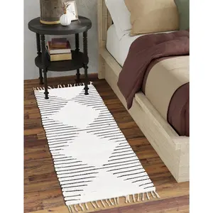 White Chindi Cotton Rug