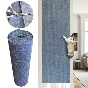 Self-adhesive cat scratch pad - Scratch-resistant felt durable polyester multi-cat wall climbing pad, anti-slip stair mat, bathroom floor, suitable for indoor cats - Interactive pet cat scratching board, easy to install, durable, soft and safe