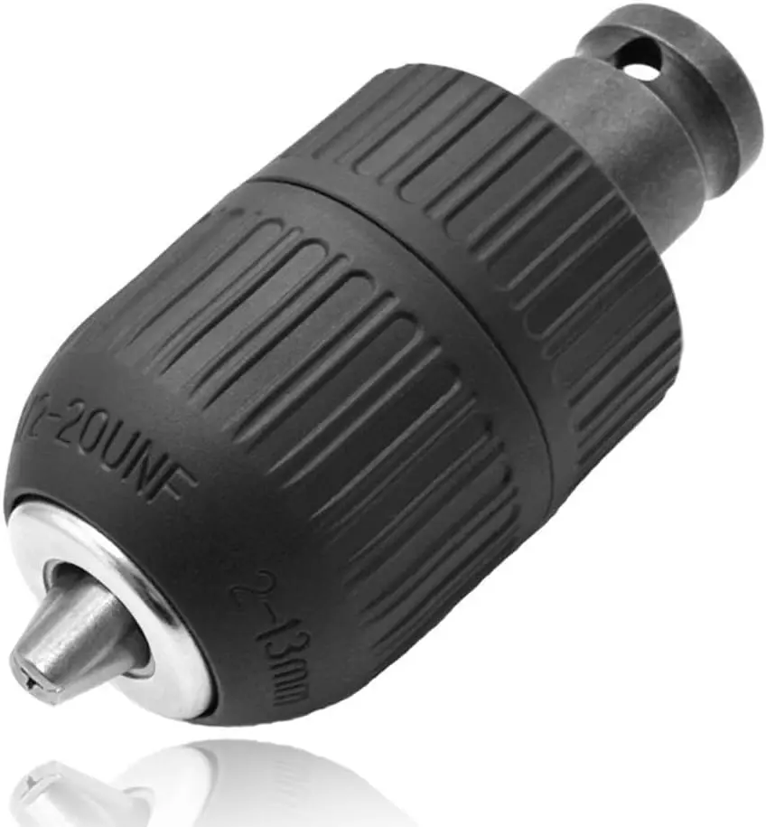 Quick Change Drill Chuck Adapter, 2-13mm Capacity, 1/2-20UN Thread Mount, Mechanic DIY Impact Conversion Tool for Air Impact Wrenches, Power Tool Accessories, Power Tool Accessory