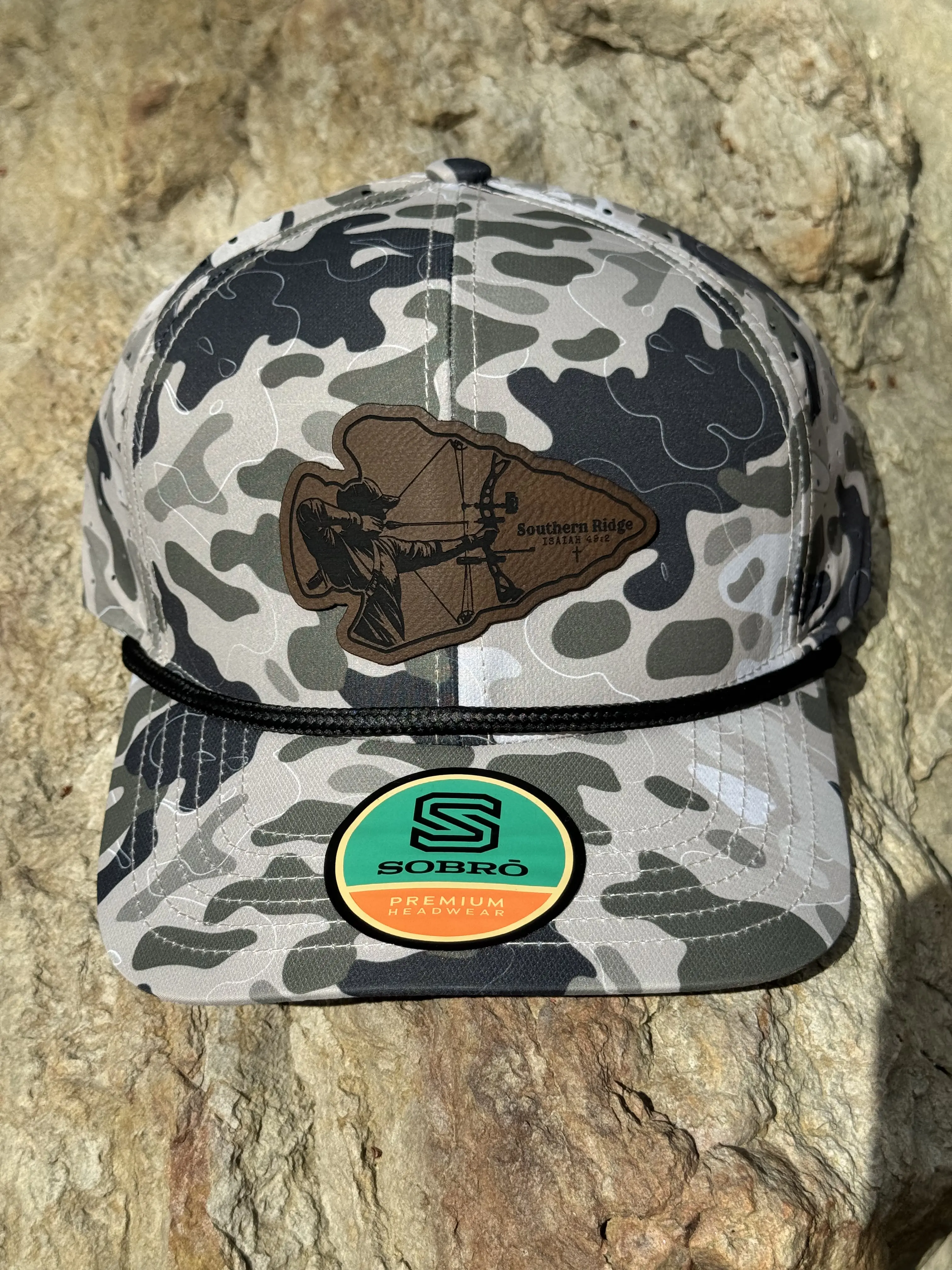 The Staple - Performance Perforated - 6 Panel 10 Senses - WinterWood - Laser Engraved Leather Patch- Arrow High Quality Hat Stylish Hat Snapback Cap Casual Hat