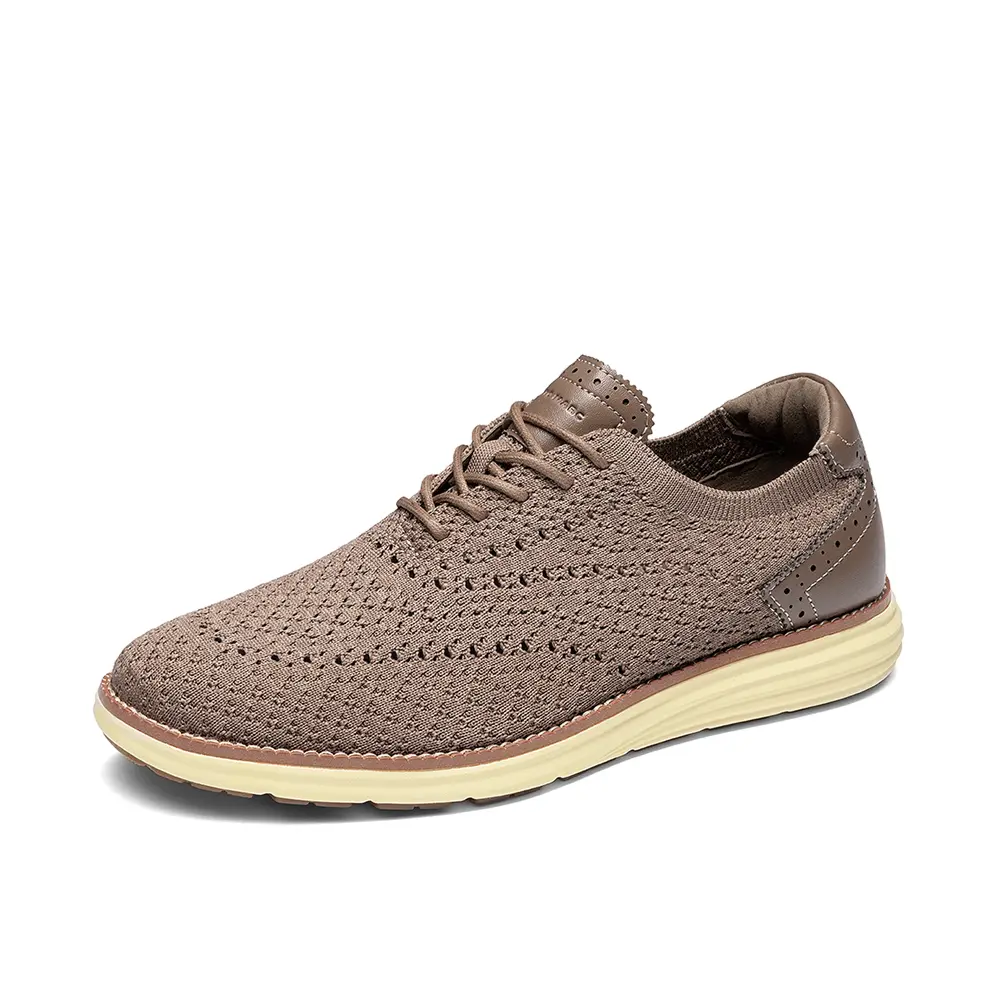 【BRUNO MARC Anniversary】 Men's Closed Oxfords - Business Casual, Casual, Comfortable, Low-Cut, Lightweight Lace-Up Mesh Sneakers for Walking, Men's Footwear, Business Casual Oxfords, Casual Men's Oxfords tiktokshopbacktoschool