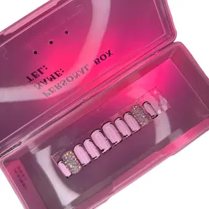 Pop Me Pink Press On Nails Medium Length Elegant Design Comfortable Secure Fit Cost Effective Alternative