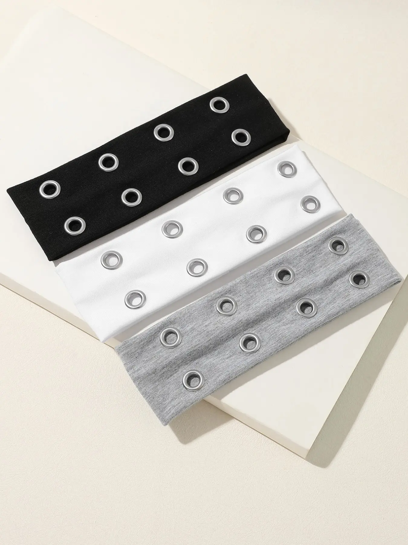 Women's Fashion Solid Color Metal Eye Hairband Set, Headbands for Outdoor Play and Photography, Stylish Headwear