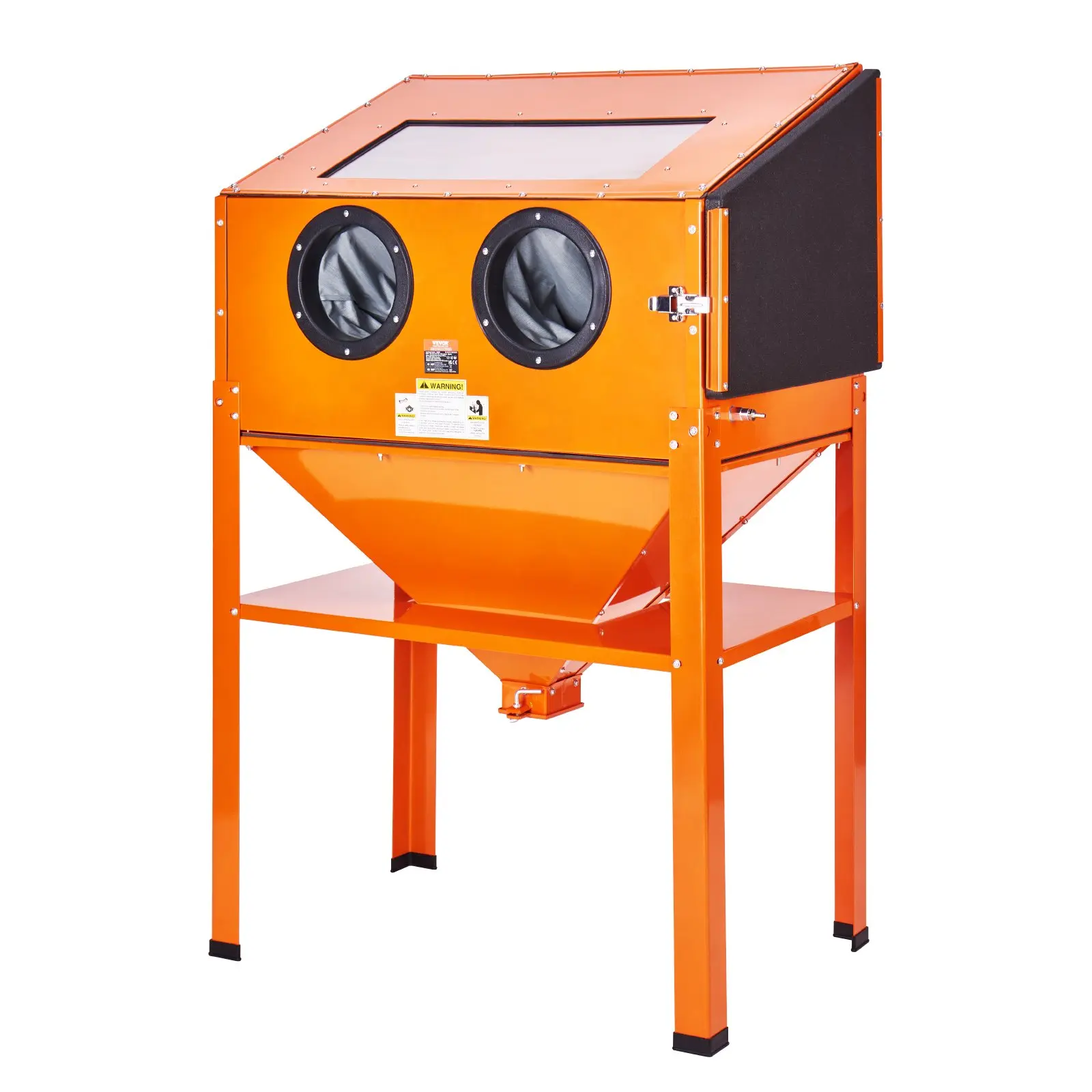 【Summerfinds】VEVOR 60 Gallon Sandblasting Cabinet, 40-120PSI Sand Blasting Cabinet with Stand, Heavy Duty Steel Sand Blaster with Blasting Gun & 4 Ceramic Nozzles for Paint, Stain, Rust Removal